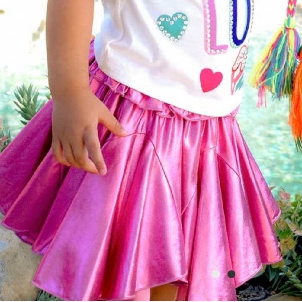 Pink Metallic Skirt